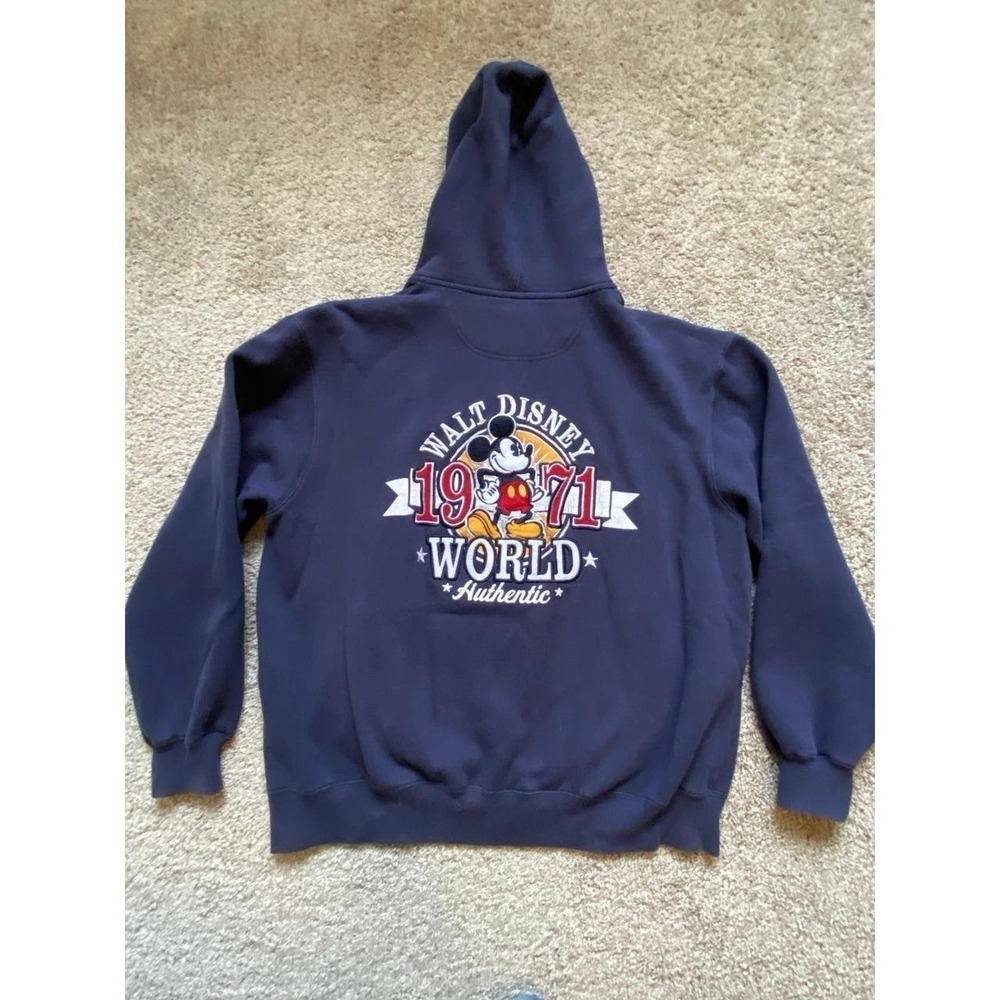 Disney Parks Sweatshirt Mickey Mouse Large 1971 Novelty Spirt Hoodie sku16
